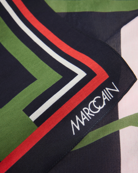 Marc Cain - Navy Floral Print Scarf
