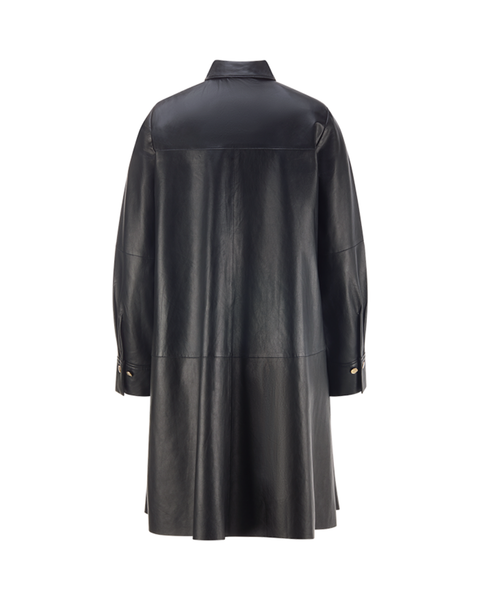RIANI - Leather Shirt Dress
