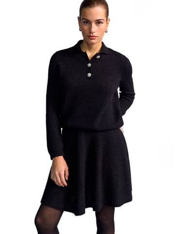 RIANI - Polo Sweater with Statement Buttons