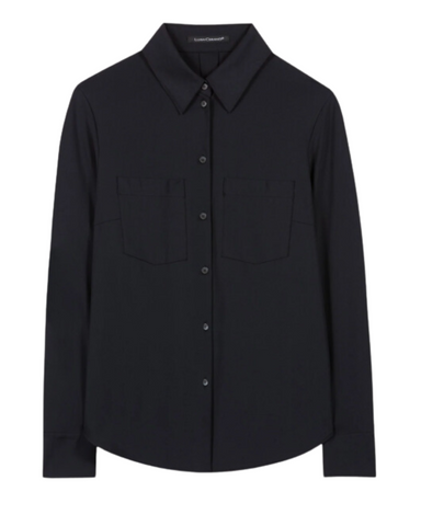 Luisa Cerano - Black Softshell Blouse