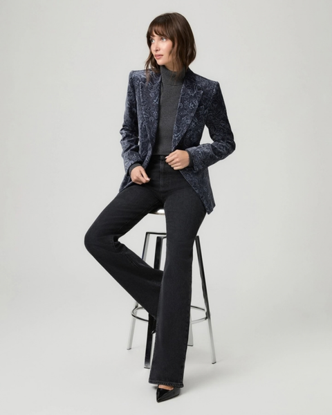PAIGE - Chelsee Navy Velvet Blazer