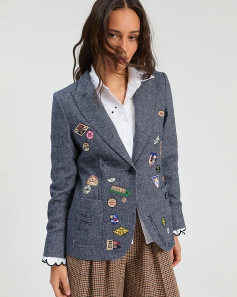 Vilagallo - Embroidered Blazer with Badges
