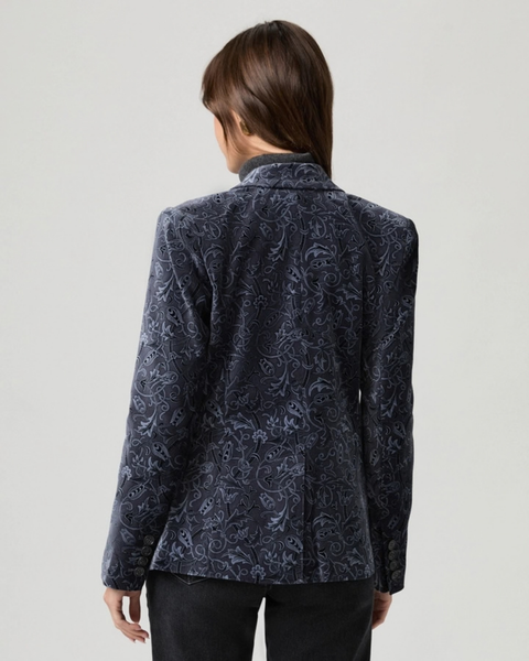 PAIGE - Chelsee Navy Velvet Blazer