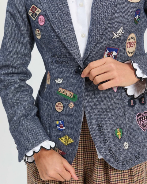 Vilagallo - Embroidered Blazer with Badges