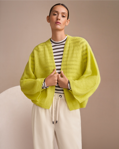 Marc Cain - Stripe Khaki T-Shirt