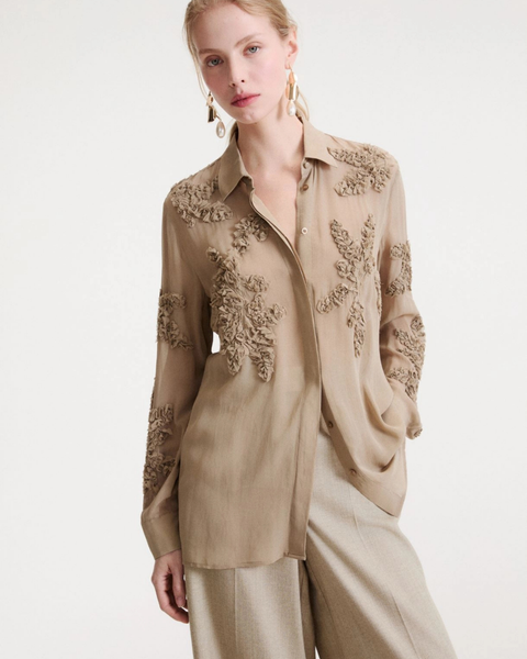 Marella - Chiffon Embroidered Blouse