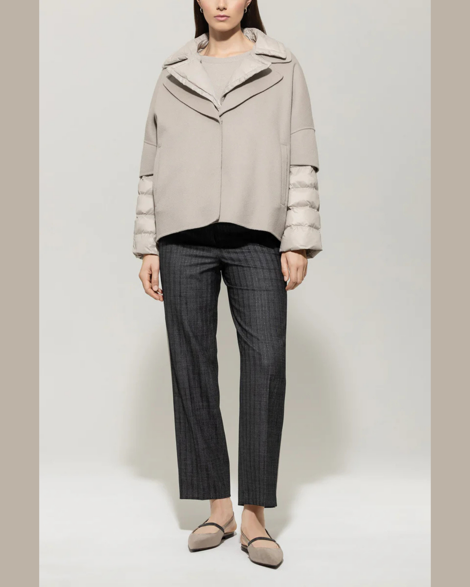 Luisa Cerano - Crop Cream Coat