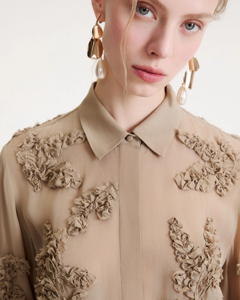 Marella - Chiffon Embroidered Blouse