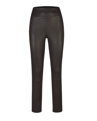 RIANI - Chocolate Leather Trousers