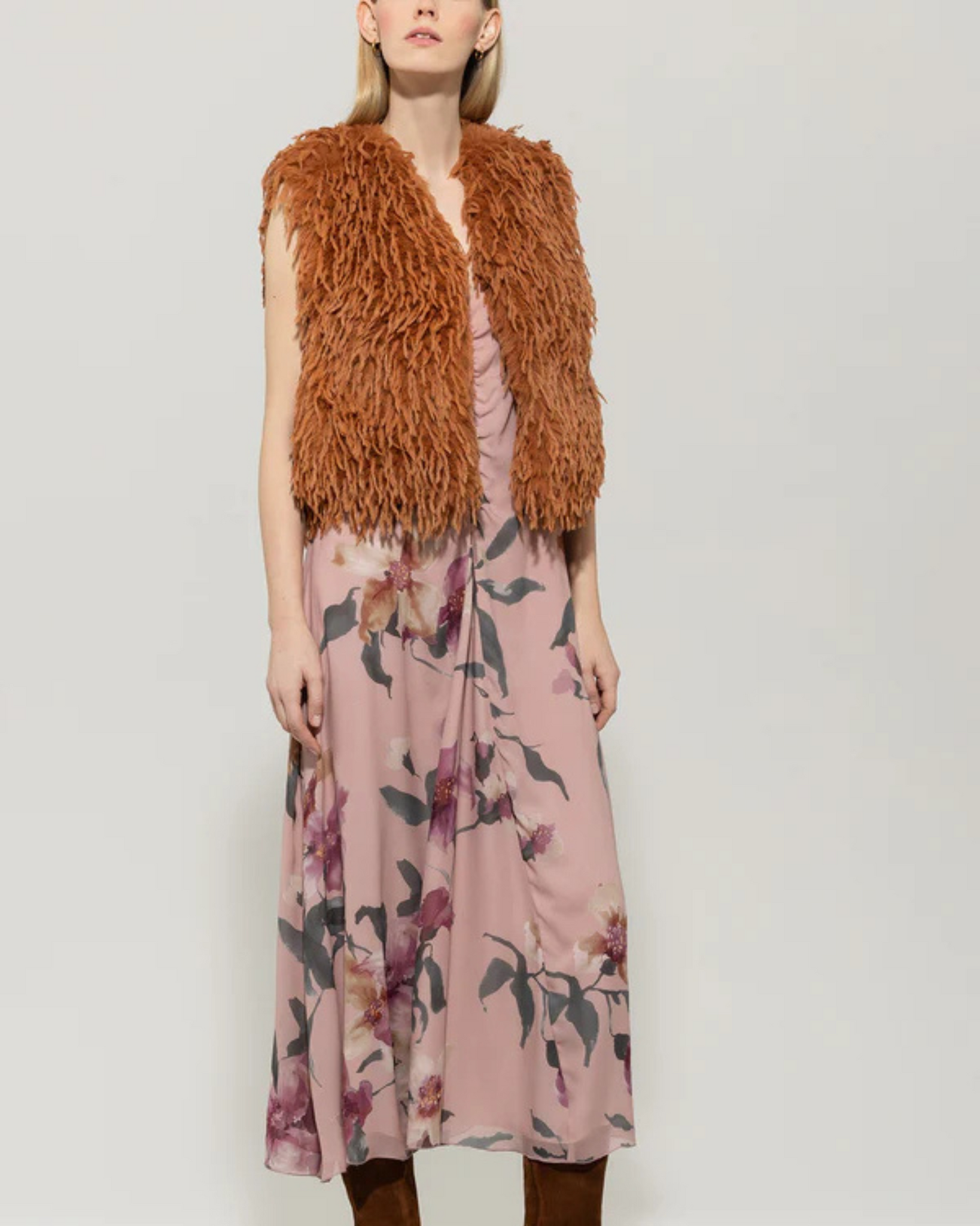 Luisa Cerano - Fur Look Waistcoat