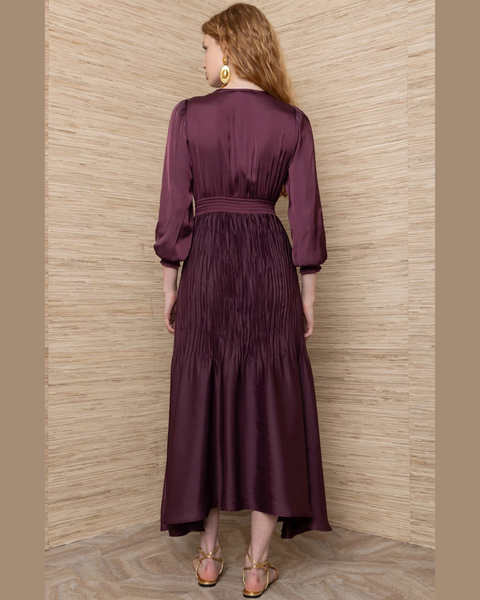 Hale Bob - Plum Chiffon Dress