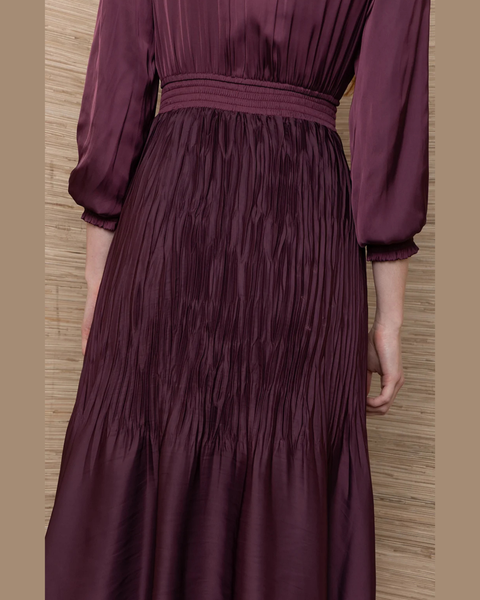 Hale Bob - Plum Chiffon Dress