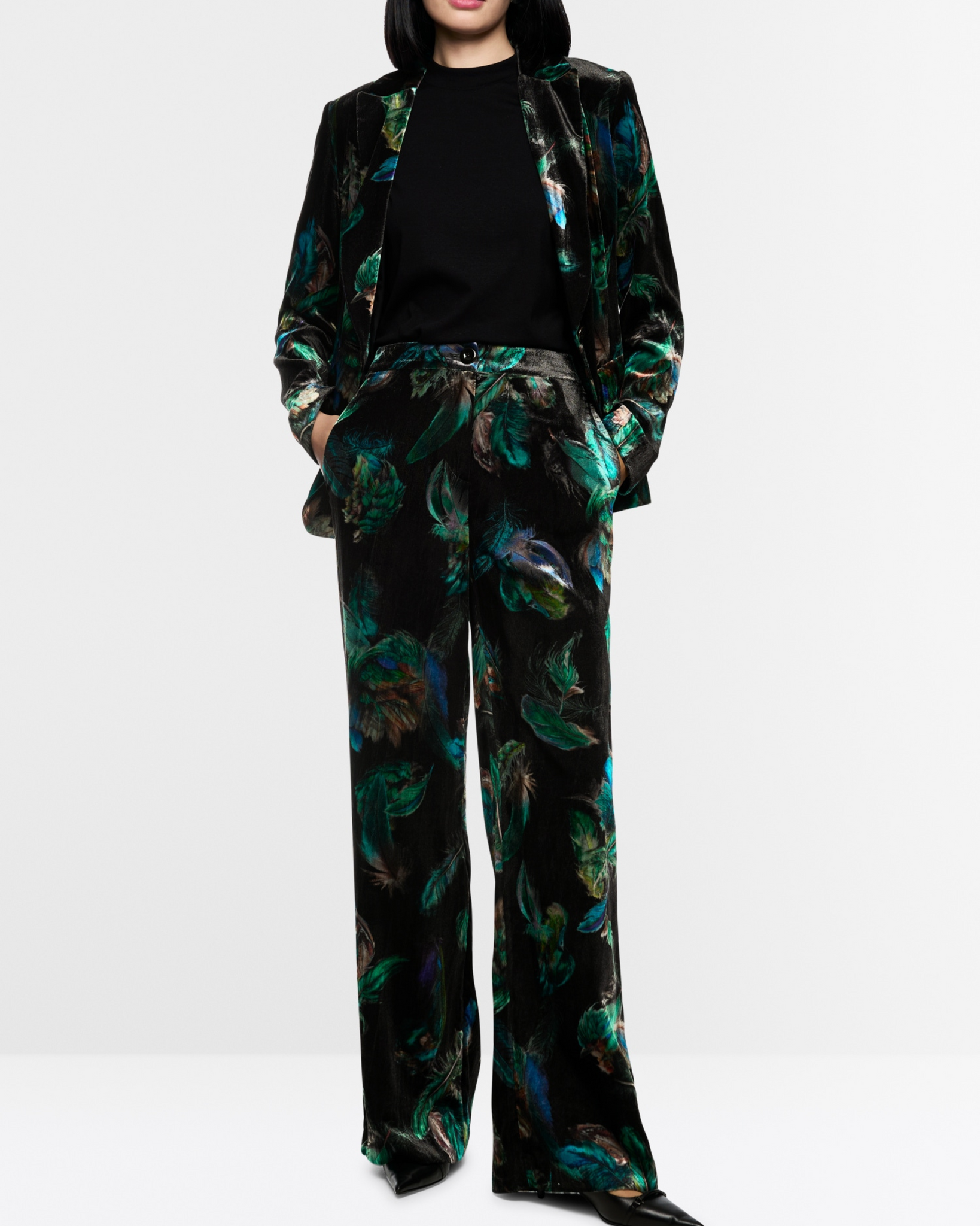 Marc Cain - WARRI Velvet Printed Trousers