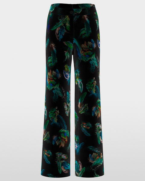 Marc Cain - WARRI Velvet Printed Trousers