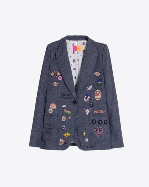 Vilagallo - Embroidered Blazer with Badges