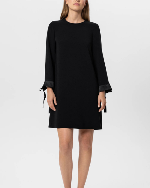 Luisa Cerano - GLAMOUR Dress with Tie Sleeve Detailing
