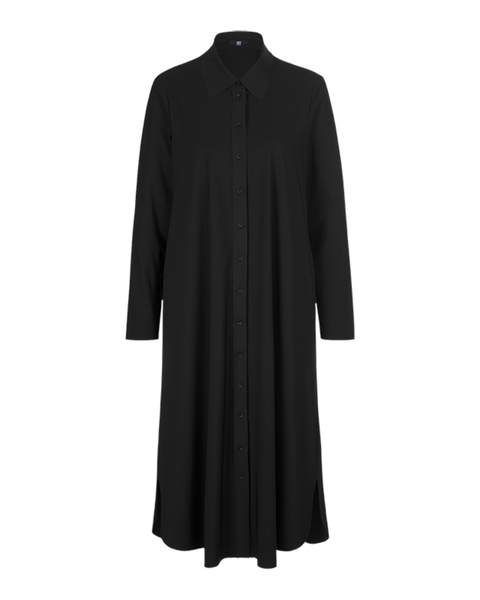 RIANI - Navy Button Through Shirt Dress