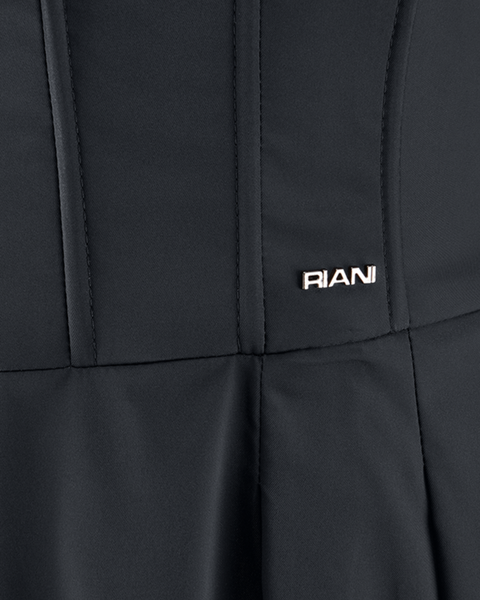 RIANI - A-Line Dress with Beaded Neckline