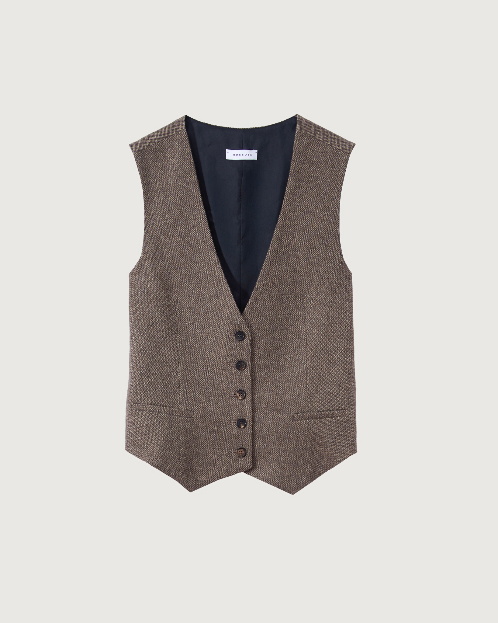 Rosso 35 - Tweed Look Waistcoat
