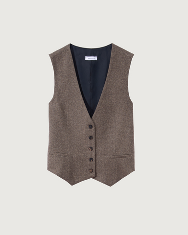 Rosso 35 - Tweed Look Waistcoat