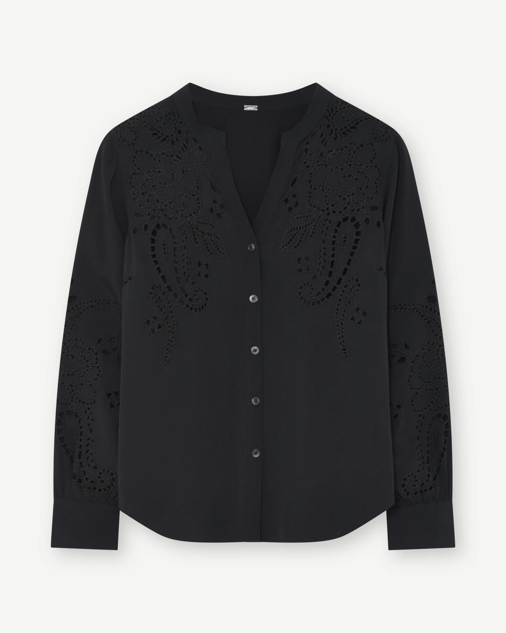 Gustav - CARMEN Black Lace Effect Blouse