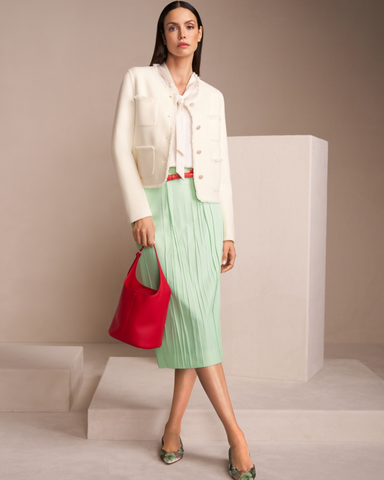 Marc Cain - Cream Tie Neck Top