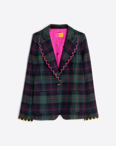 Vilagallo - Tartan Jacket with Scallop Edging