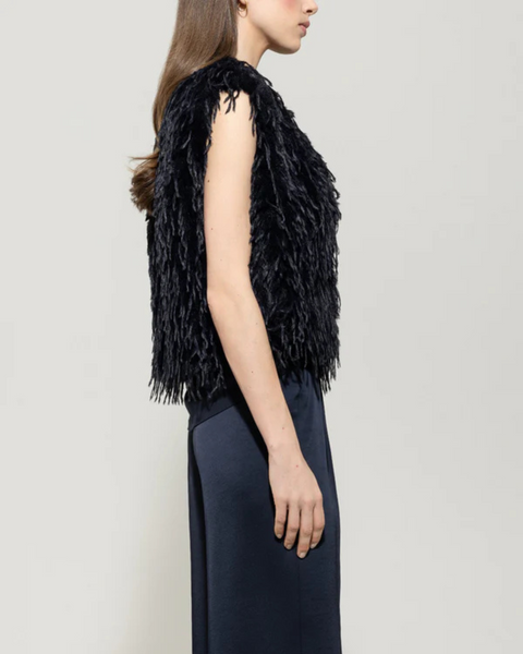 Luisa Cerano - Fur Look Waistcoat