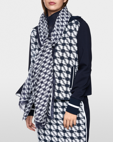 Marc Cain - Navy Printed Scarf