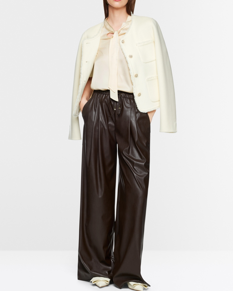 Marc Cain - Cream Tie Neck Top