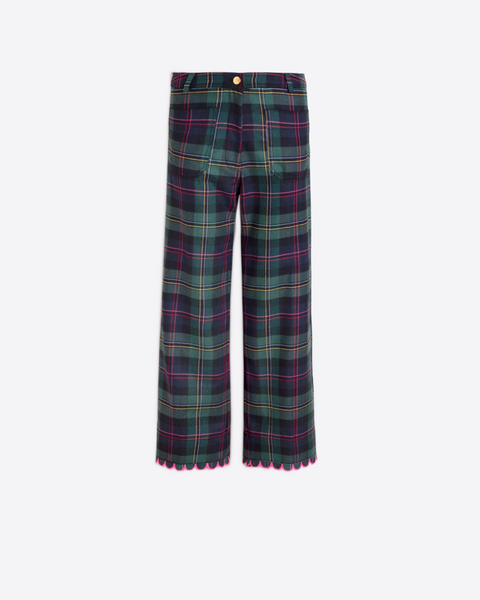 Vilagallo - Tartan Trouses with Scallop Edge