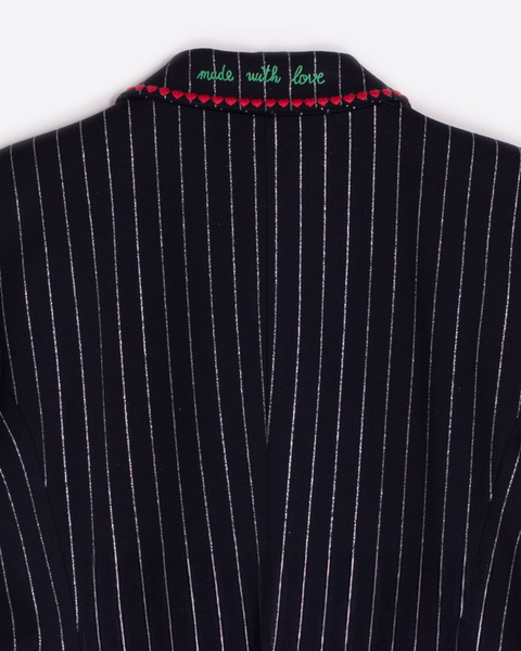 Vilagallo - ‘Made with Love’ Pinstripe Blazer