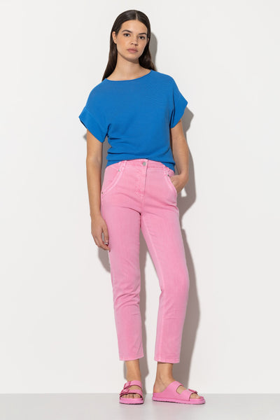 Luisa Cerano - Pink Straight Leg Denim Trousers 698617-3550