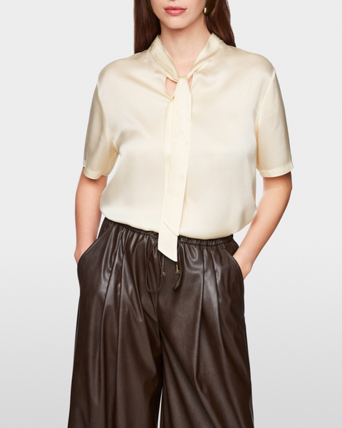 Marc Cain - Cream Tie Neck Top