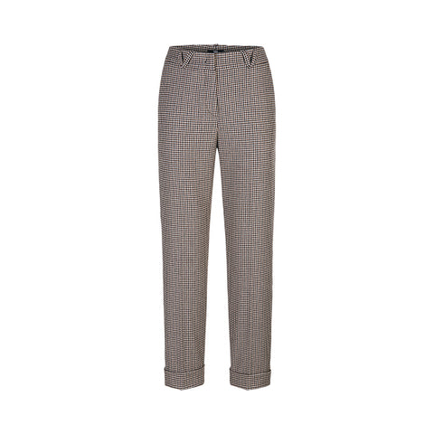 RIANI - Chocolate Check Trousers