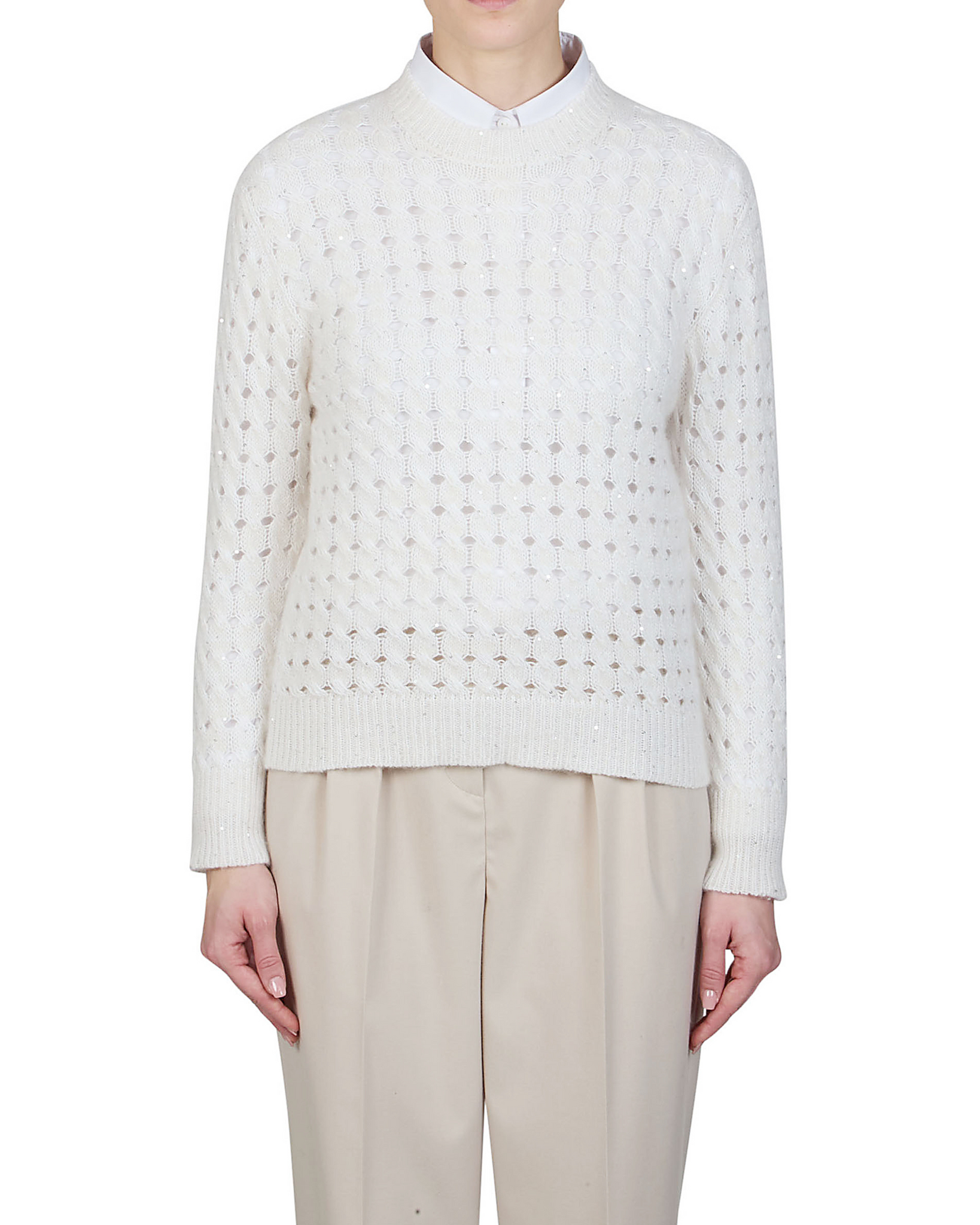 Purotatto - Open Knit Cream Sweater