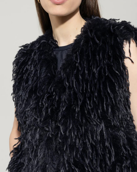 Luisa Cerano - Fur Look Waistcoat