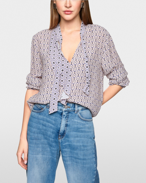 Marc Cain - Printed Flounce Blouse
