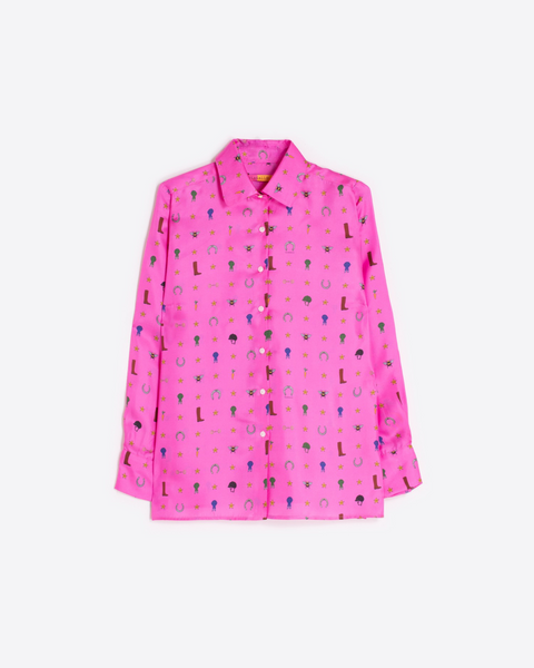 Vilagallo - Pink Silk Equestrian Shirt