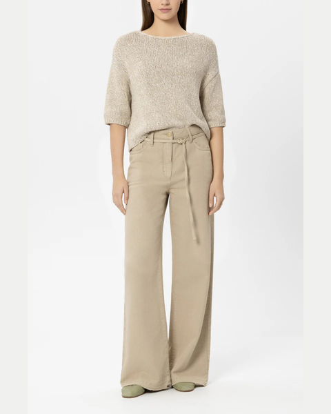 Luisa Cerano - Beige Sweater in Mouliné Look