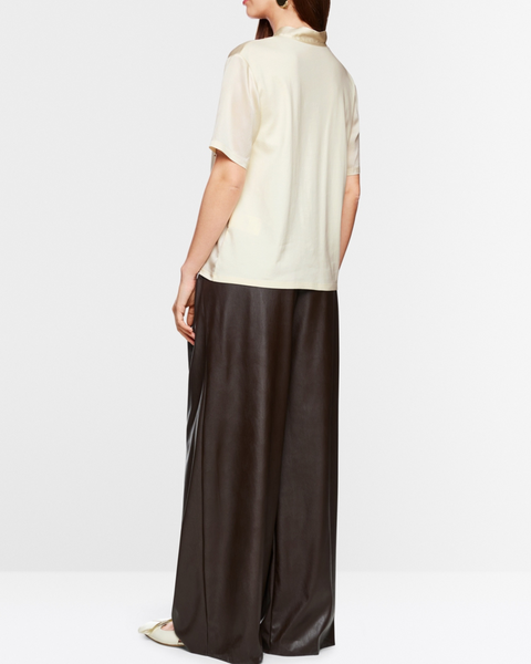 Marc Cain - Cream Tie Neck Top