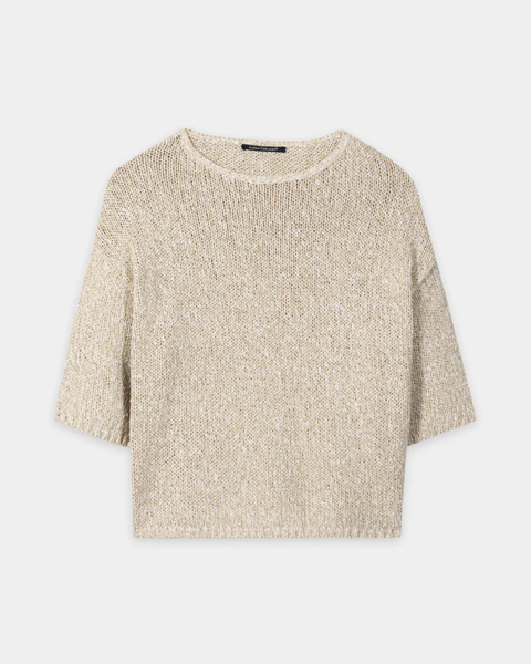 Luisa Cerano - Beige Sweater in Mouliné Look