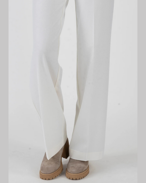 Amina Rubinacci - Cream Wide Leg (Nemo) Trousers