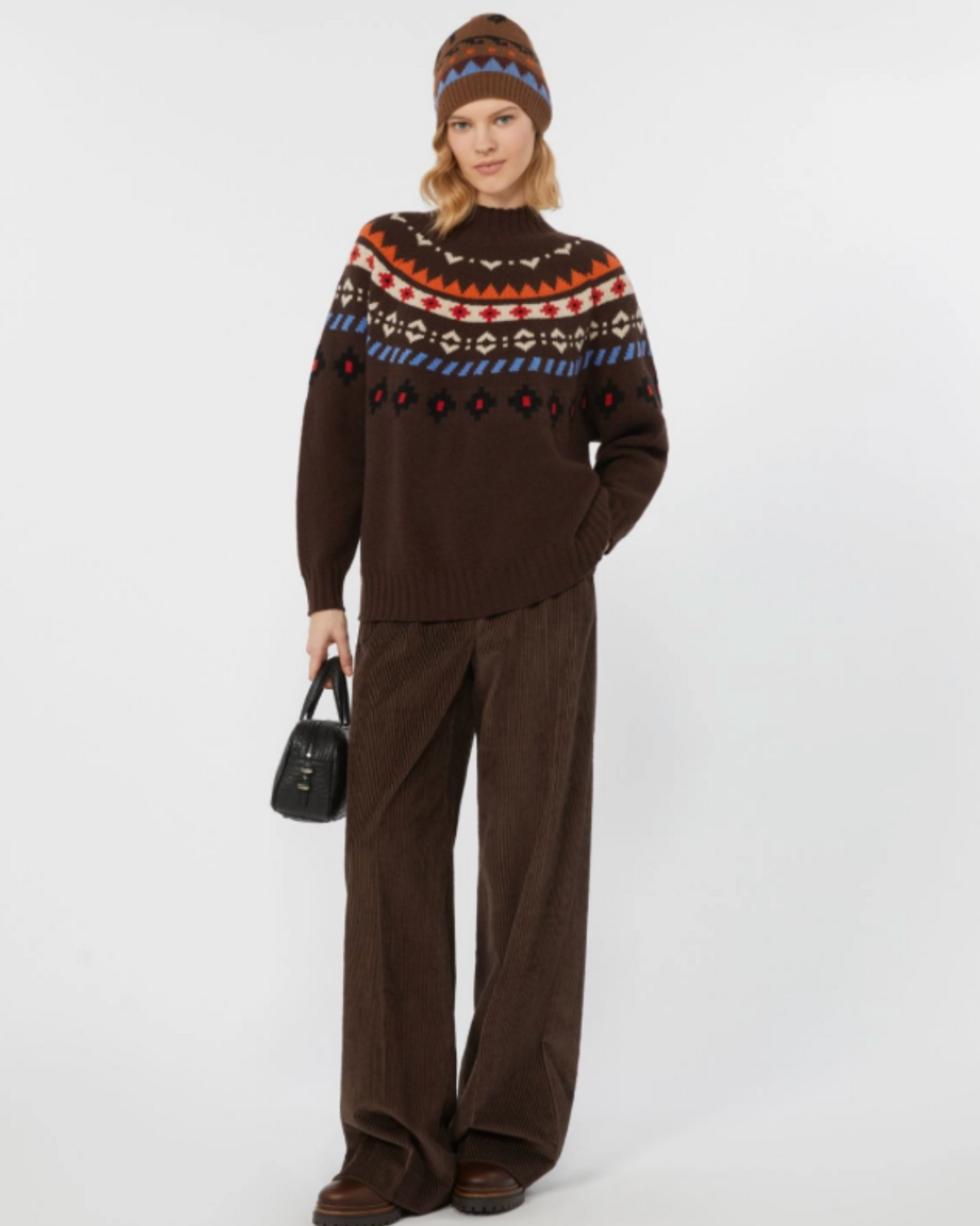 Weekend Max Mara - Wool Jacquard Jumper Chocolate