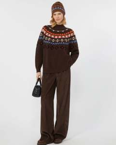 Weekend Max Mara - Wool Jacquard Jumper Chocolate