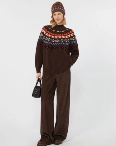 Weekend Max Mara - Wool Jacquard Jumper Chocolate