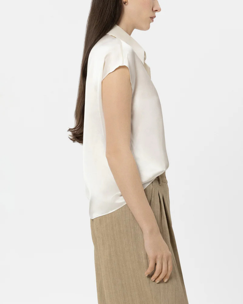 Luisa Cerano - Cap Sleeve Silk Blouse