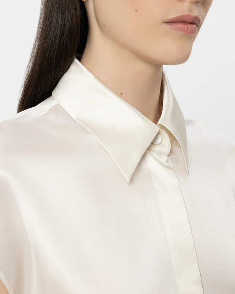 Luisa Cerano - Cap Sleeve Silk Blouse