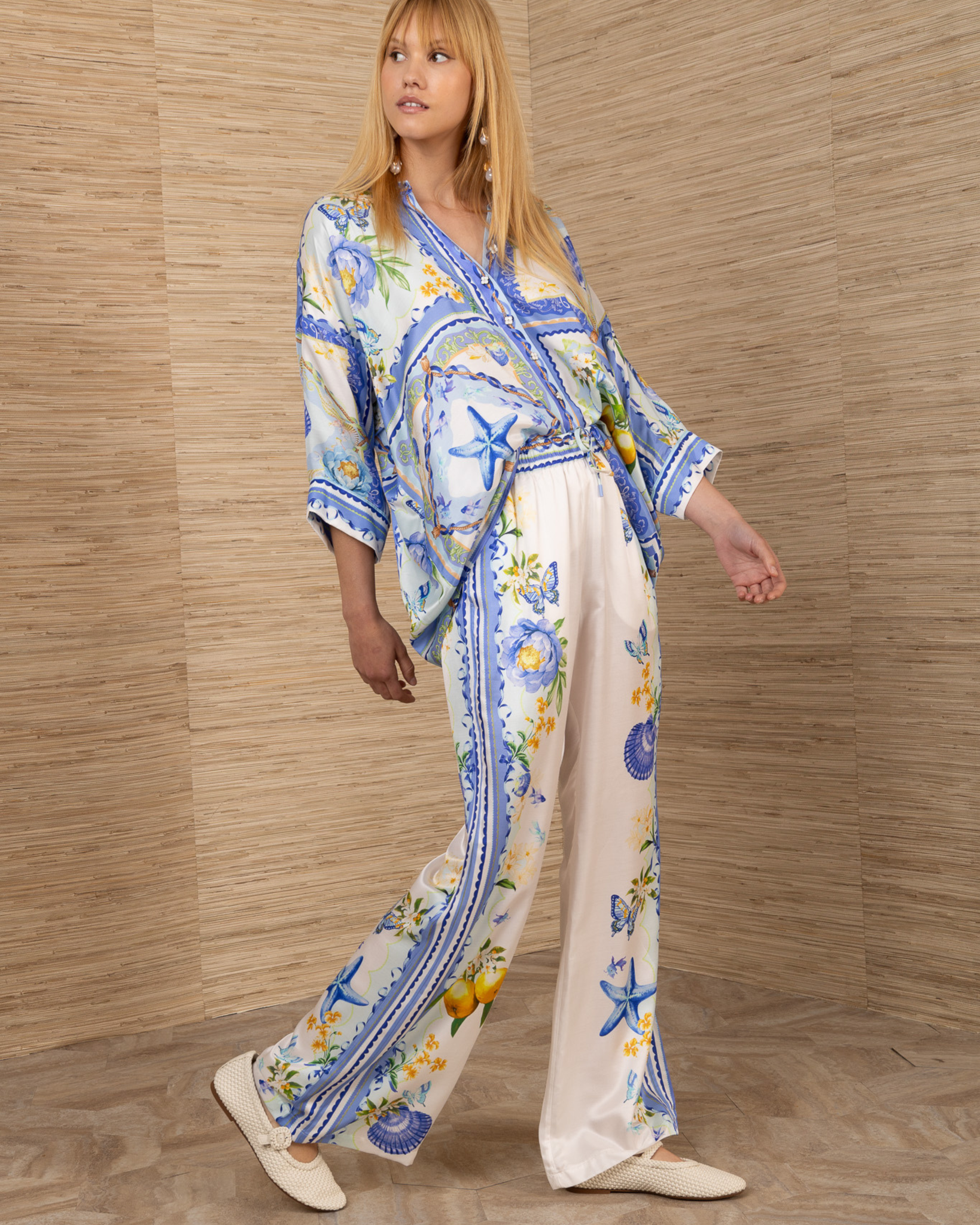 Hale Bob - Lemon Print Palazzo Trousers