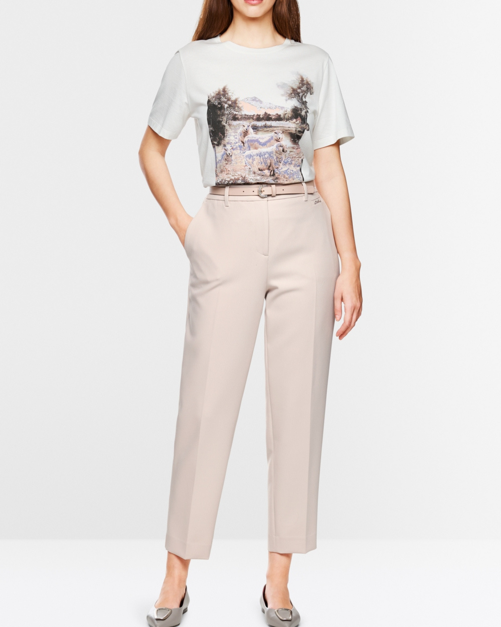 Marc Cain - FORDON Pink Slim Trousers